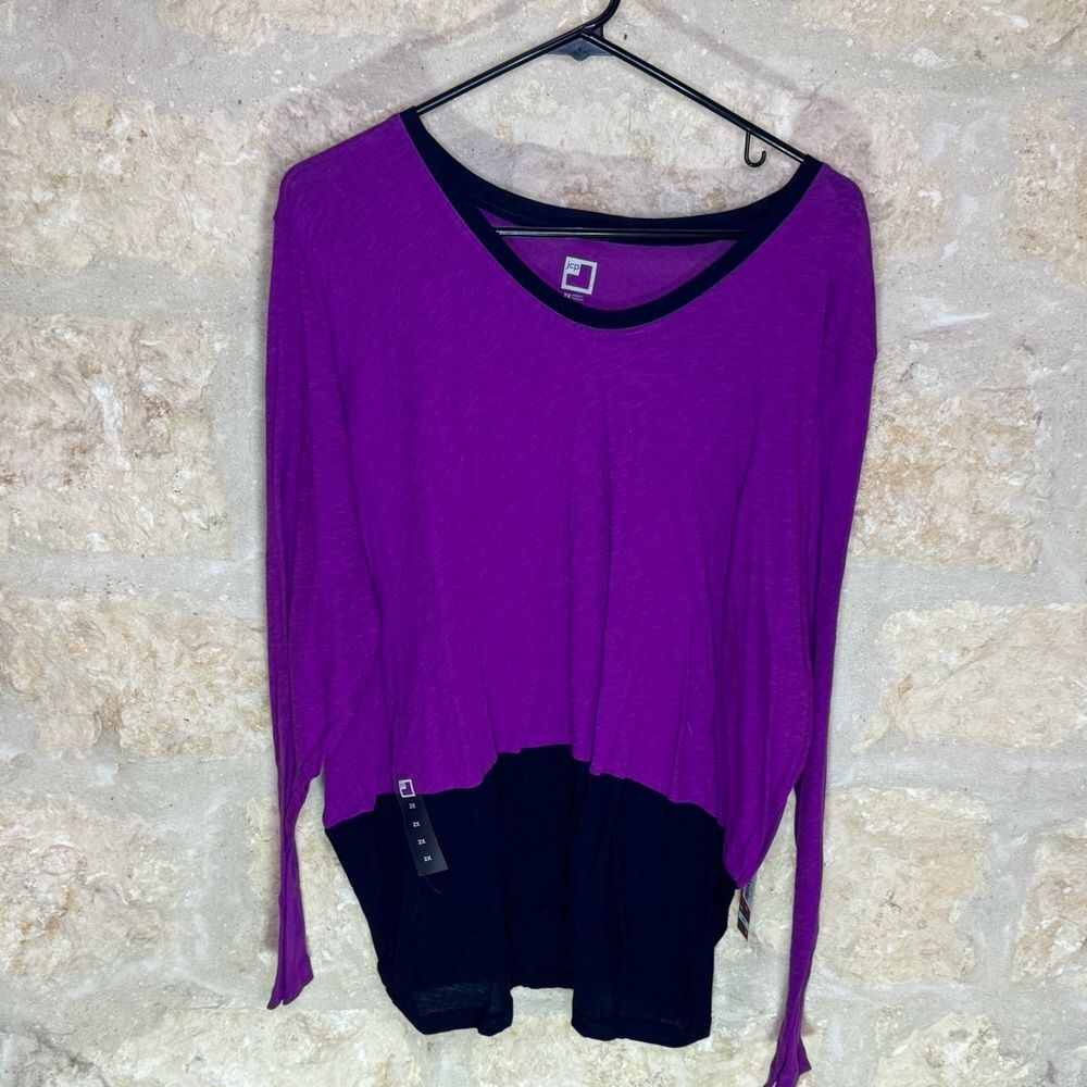 JCPenney JCP Tissue Weight Slub Long Sleeve Shirt NWT 2X